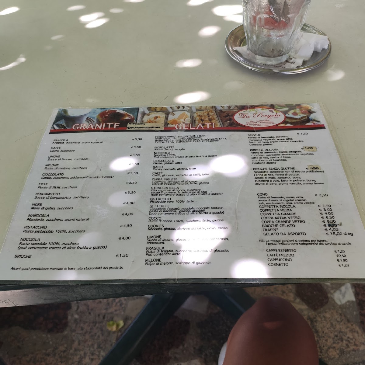 La Pergola Photo Menu 1