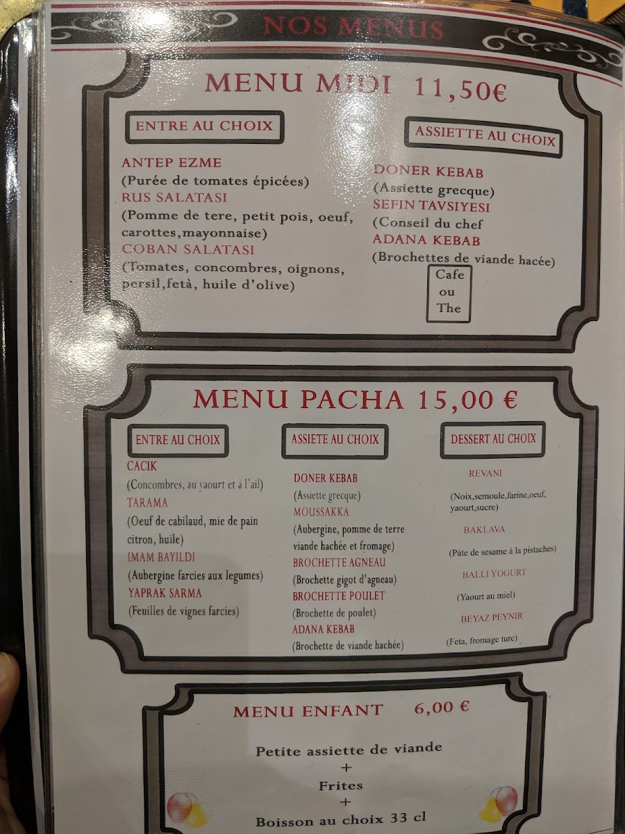 Le Pacha Photo Menu 3