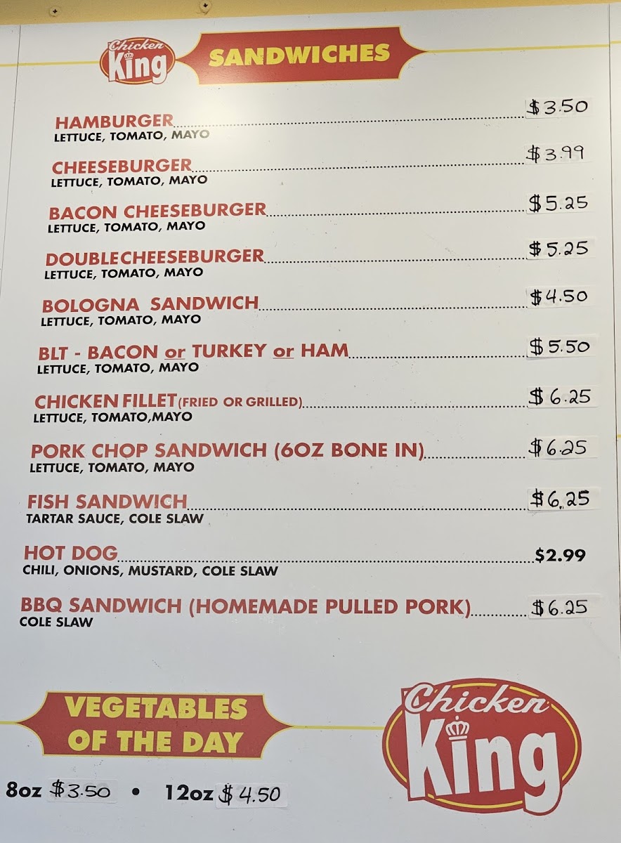 Chicken King Photo Menu 4