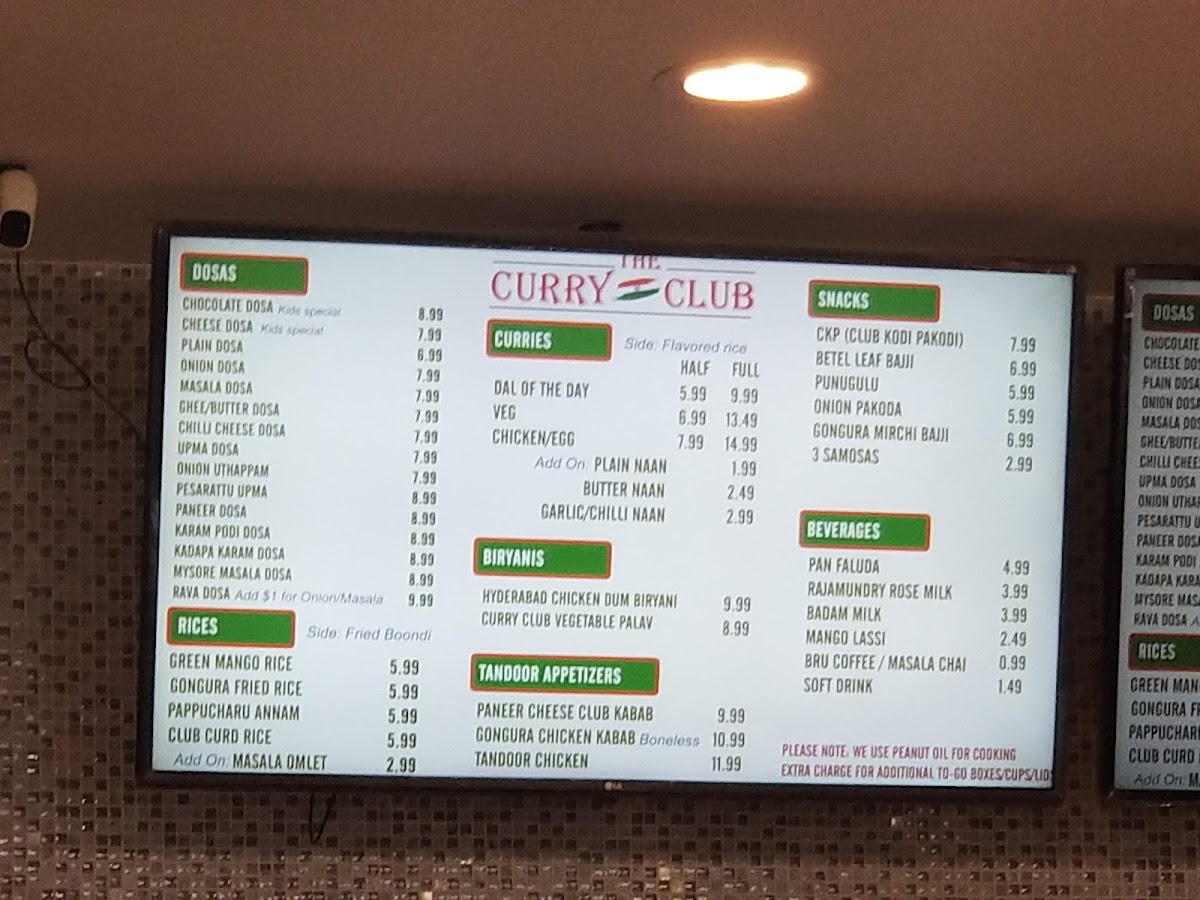 The Curry Club Photo Menu 10