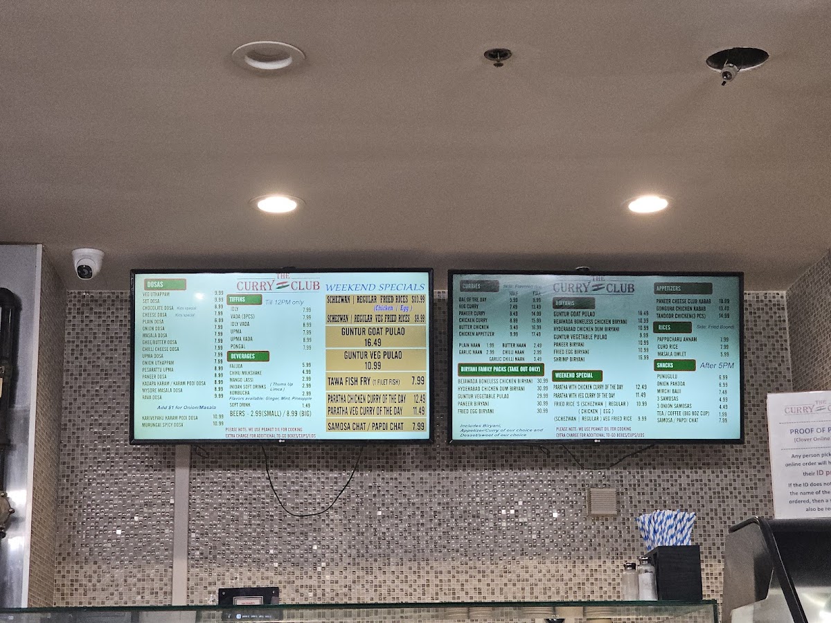 The Curry Club Photo Menu 3