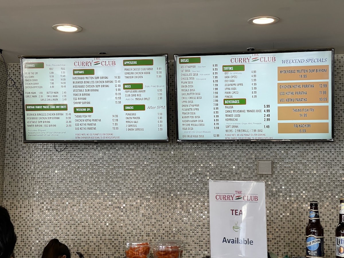 The Curry Club Photo Menu 4