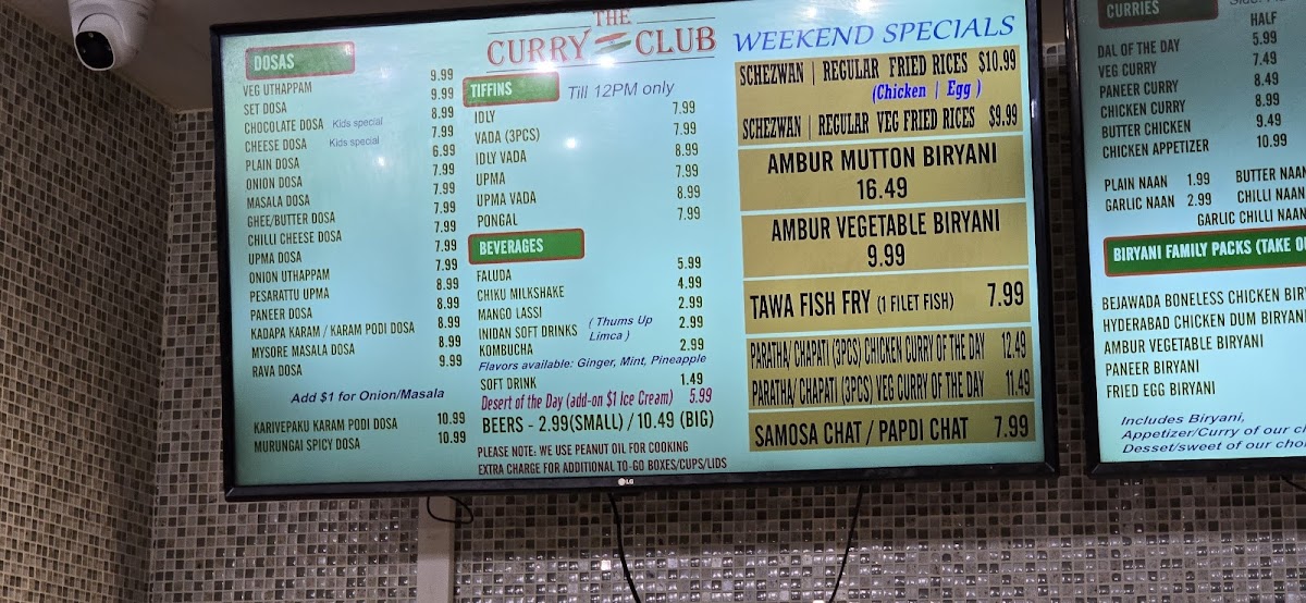 The Curry Club Photo Menu 9