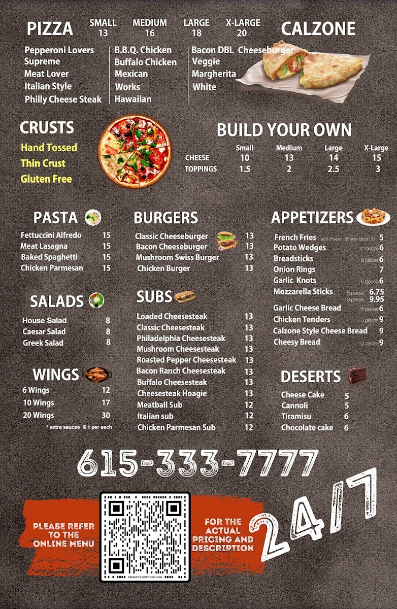 Sicilian Pizza Photo Menu 1