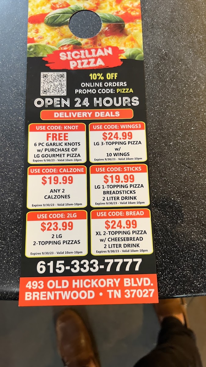 Sicilian Pizza Photo Menu 6