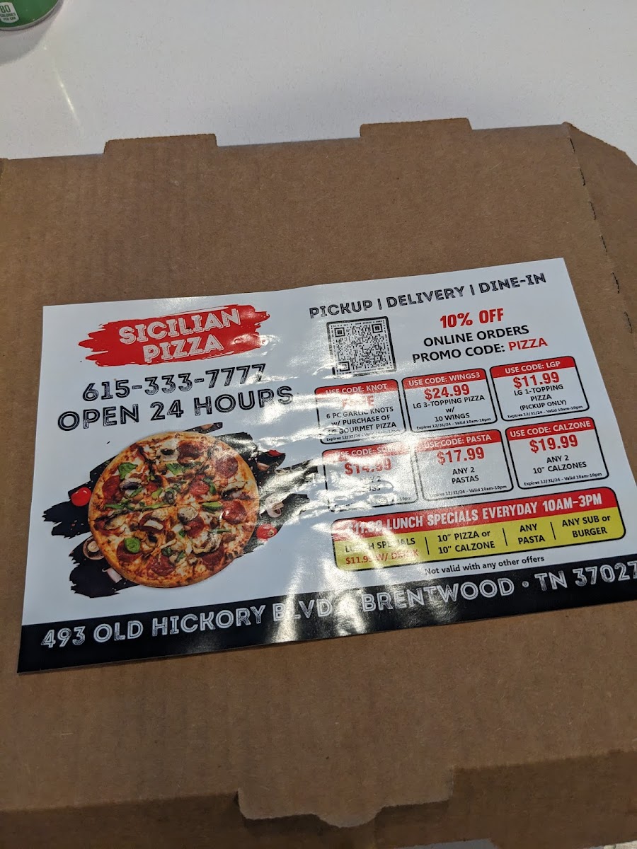 Sicilian Pizza Photo Menu 9