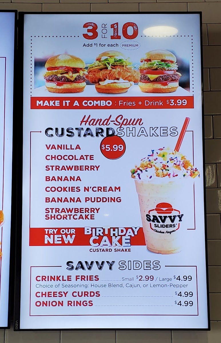Savvy Sliders Photo Menu 2