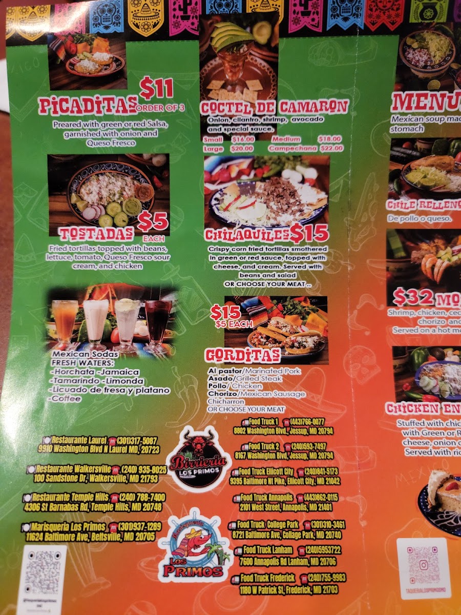 Taqueria Los Primos Photo Menu 2