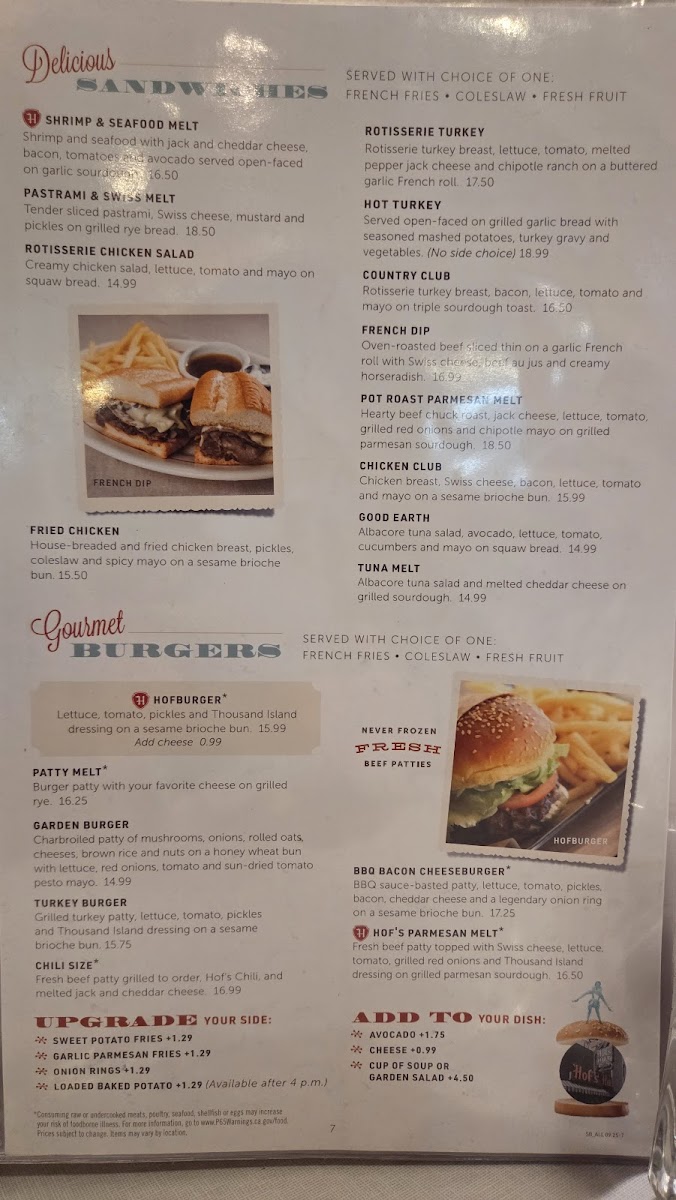 Hof's Hut Restaurant & Bakery Photo Menu 1