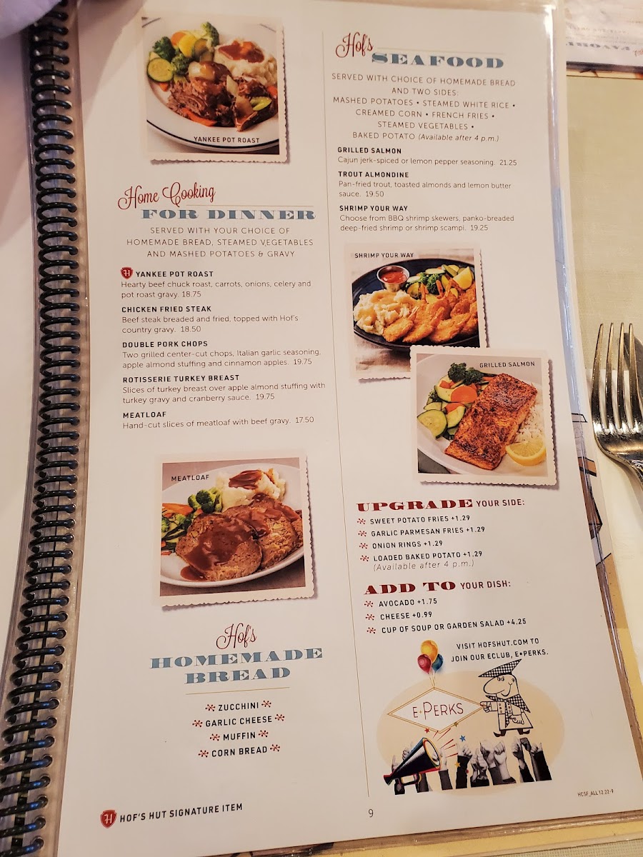Hof's Hut Restaurant & Bakery Photo Menu 10