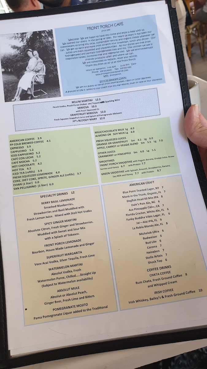 Front Porch Cafe Photo Menu 10