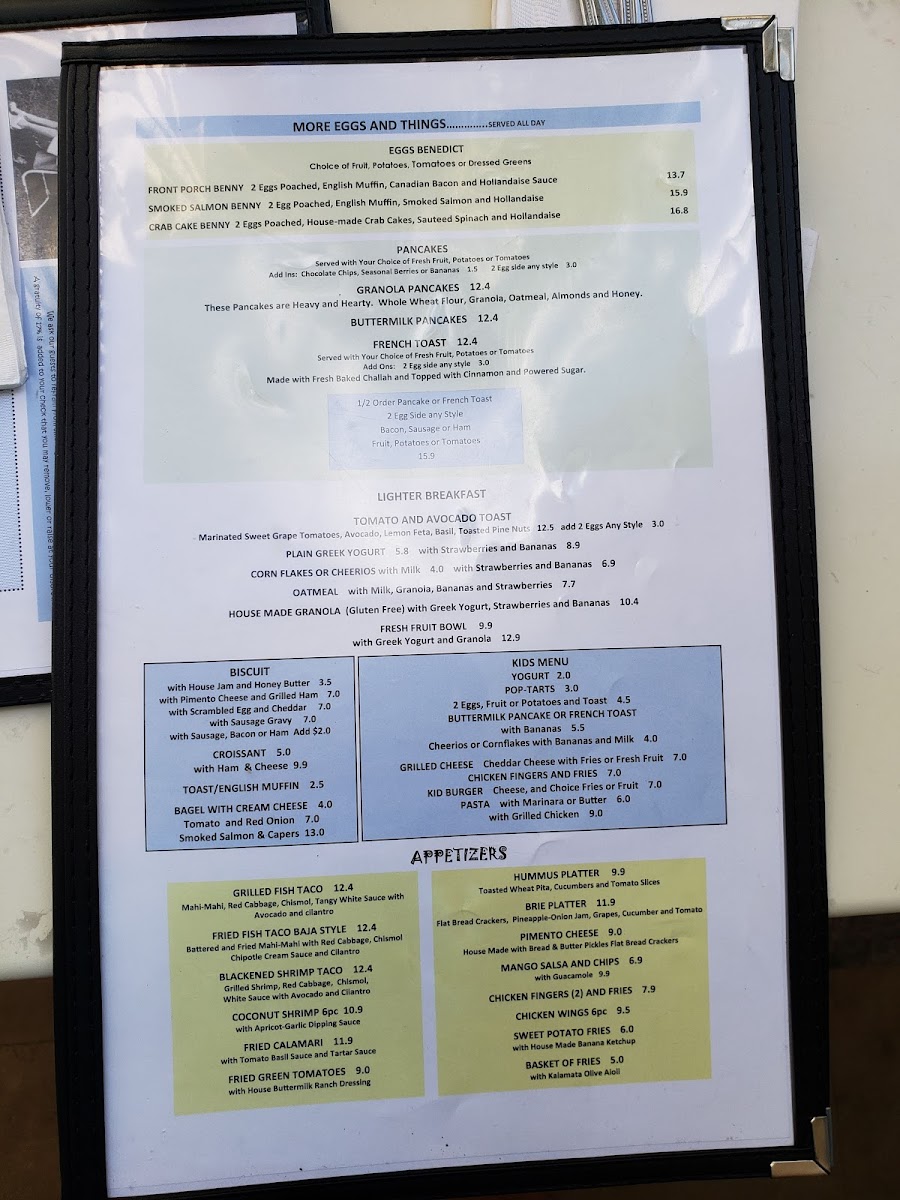 Front Porch Cafe Photo Menu 7