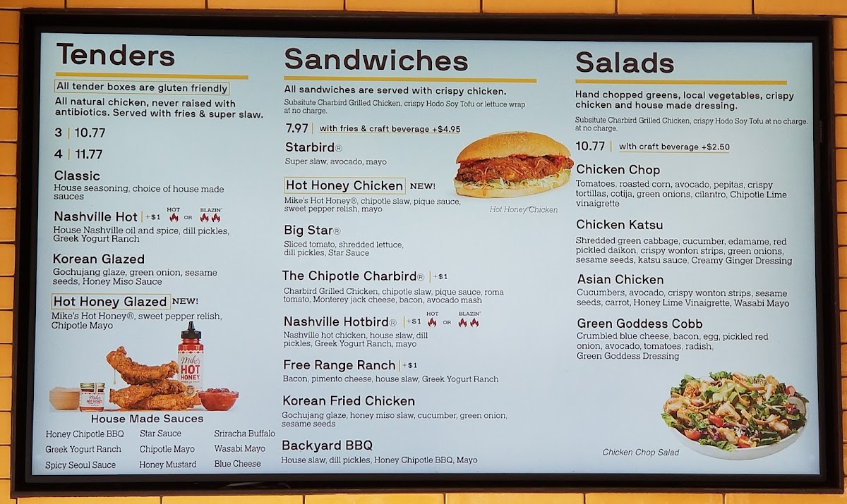 Starbird Chicken Photo Menu 2