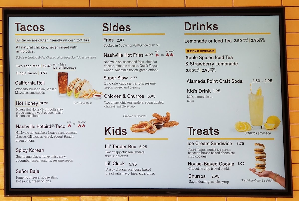 Starbird Chicken Photo Menu 4