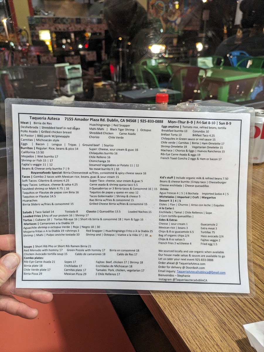 Taqueria Azteca Photo Menu 3
