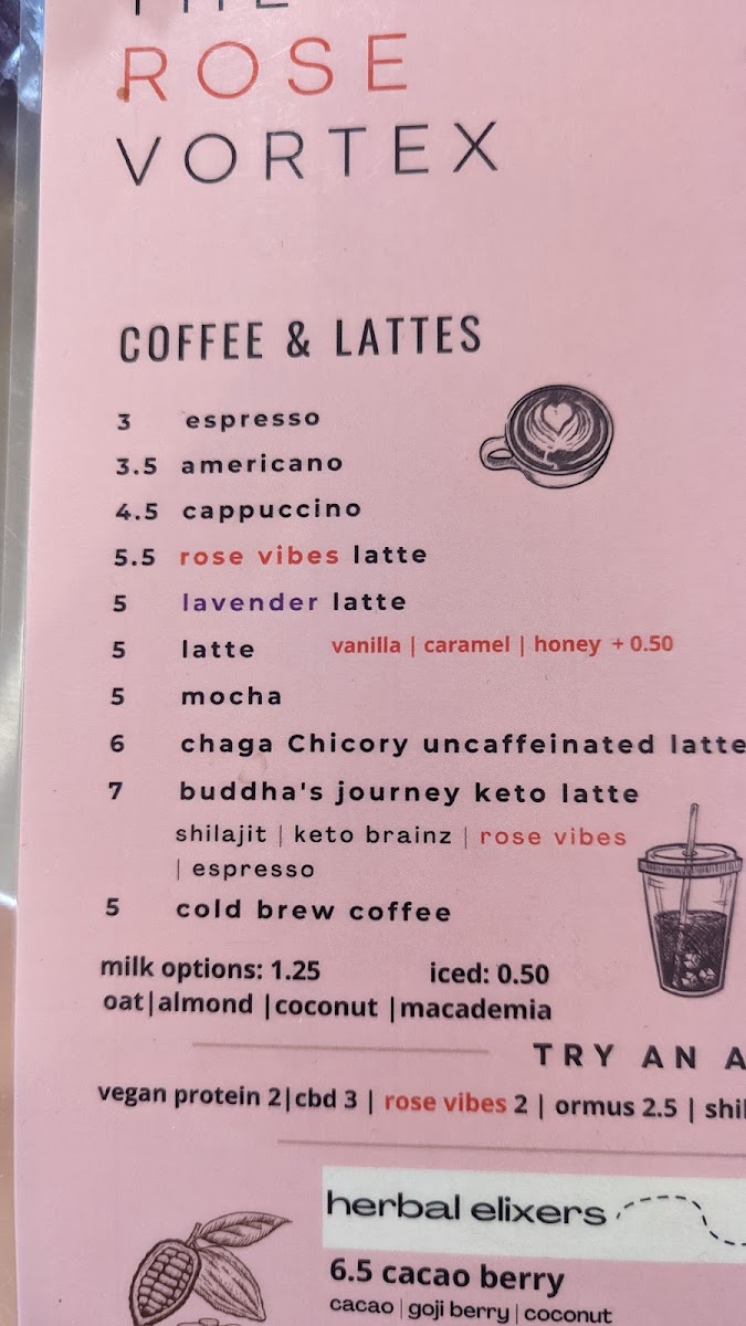Rose Vortex Cafe - Coffee / Smoothies / Juices Photo Menu 9