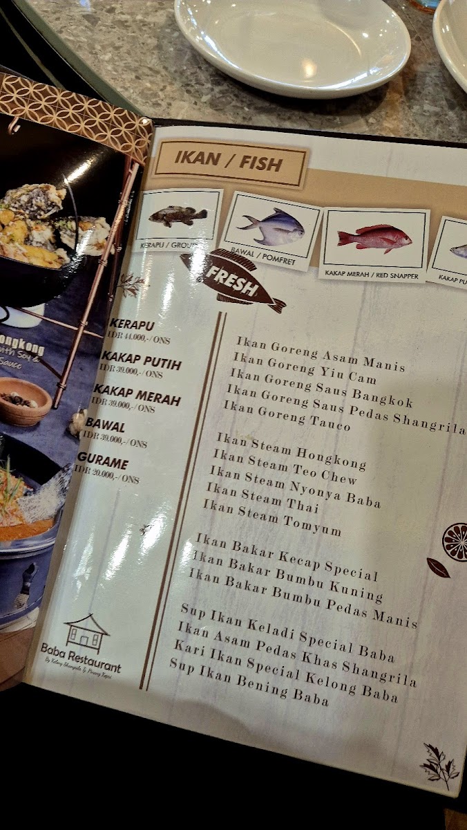 Baba Restaurant by Kelong Shangrila Tj. Pinang Kepri Photo Menu 8