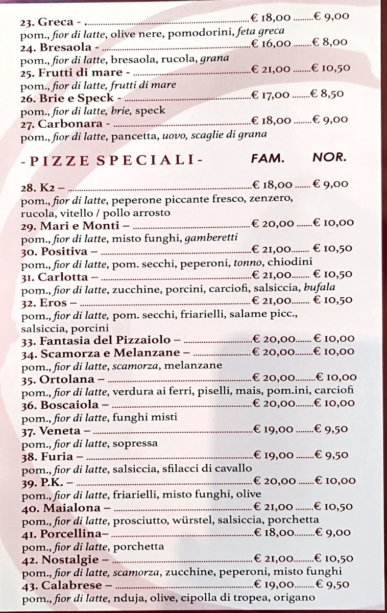 Pizzeria La Luna Pizzeria e Bar Photo Menu 1