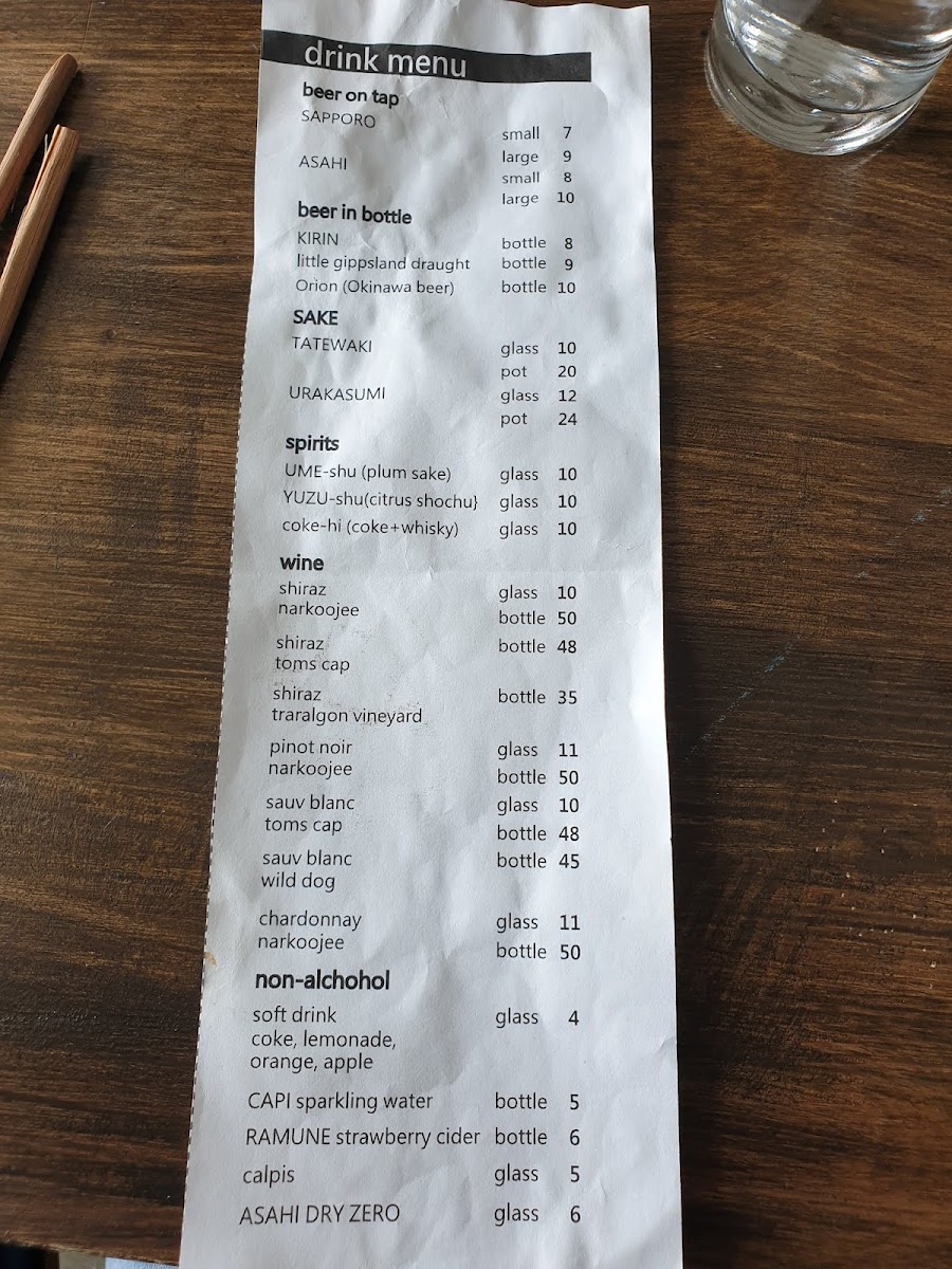 A red dot Japanese Restaurant Photo Menu 6