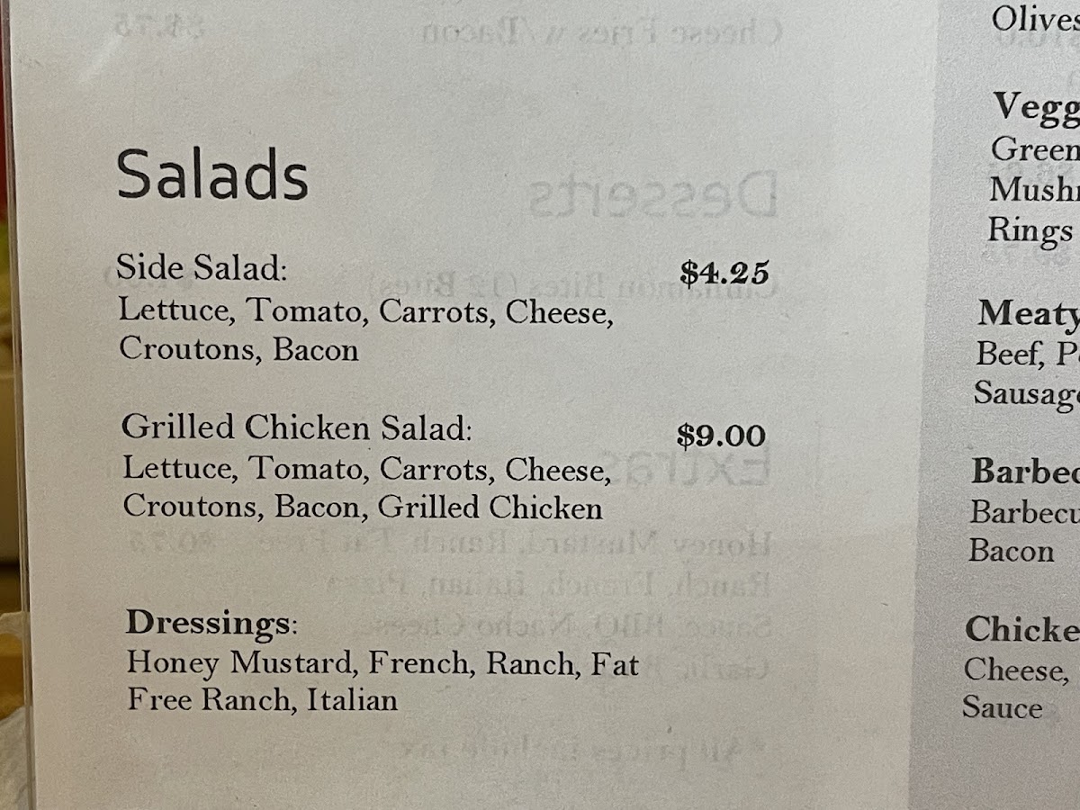 Roths Pizzeria Photo Menu 1
