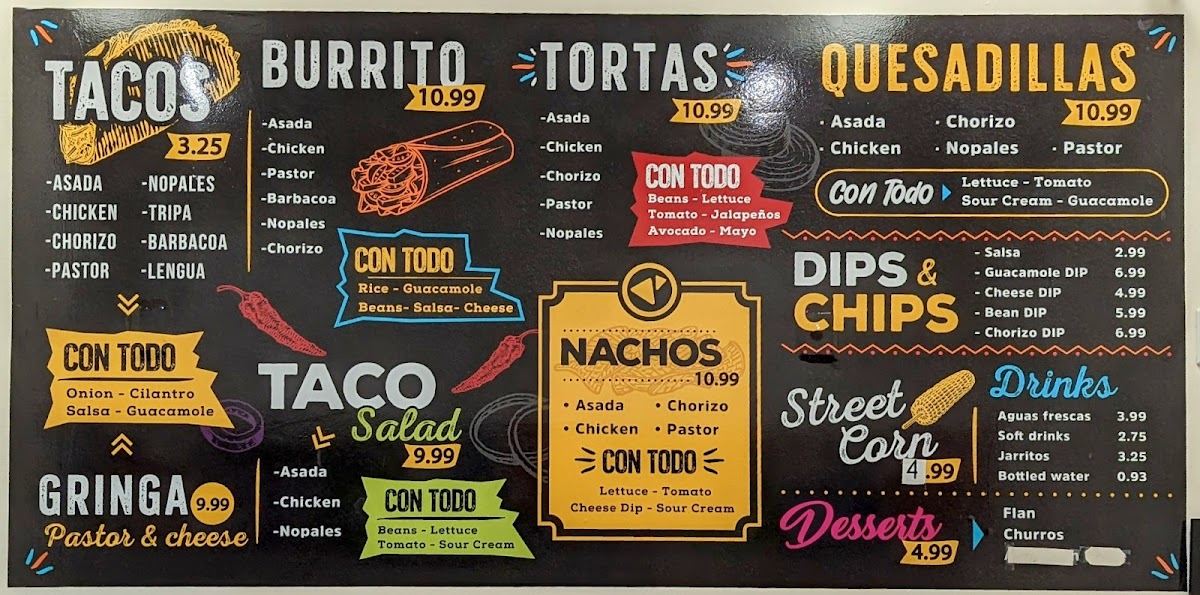 STREET TACOS Photo Menu 1