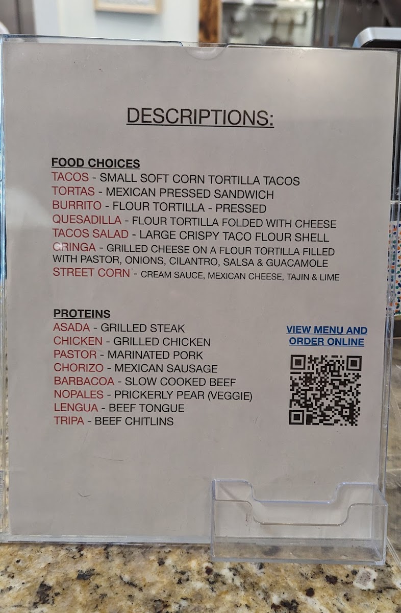 STREET TACOS Photo Menu 2