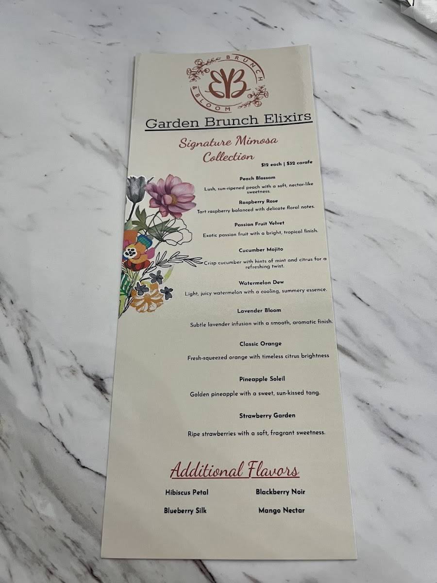 Brunch & Bloom Photo Menu 3