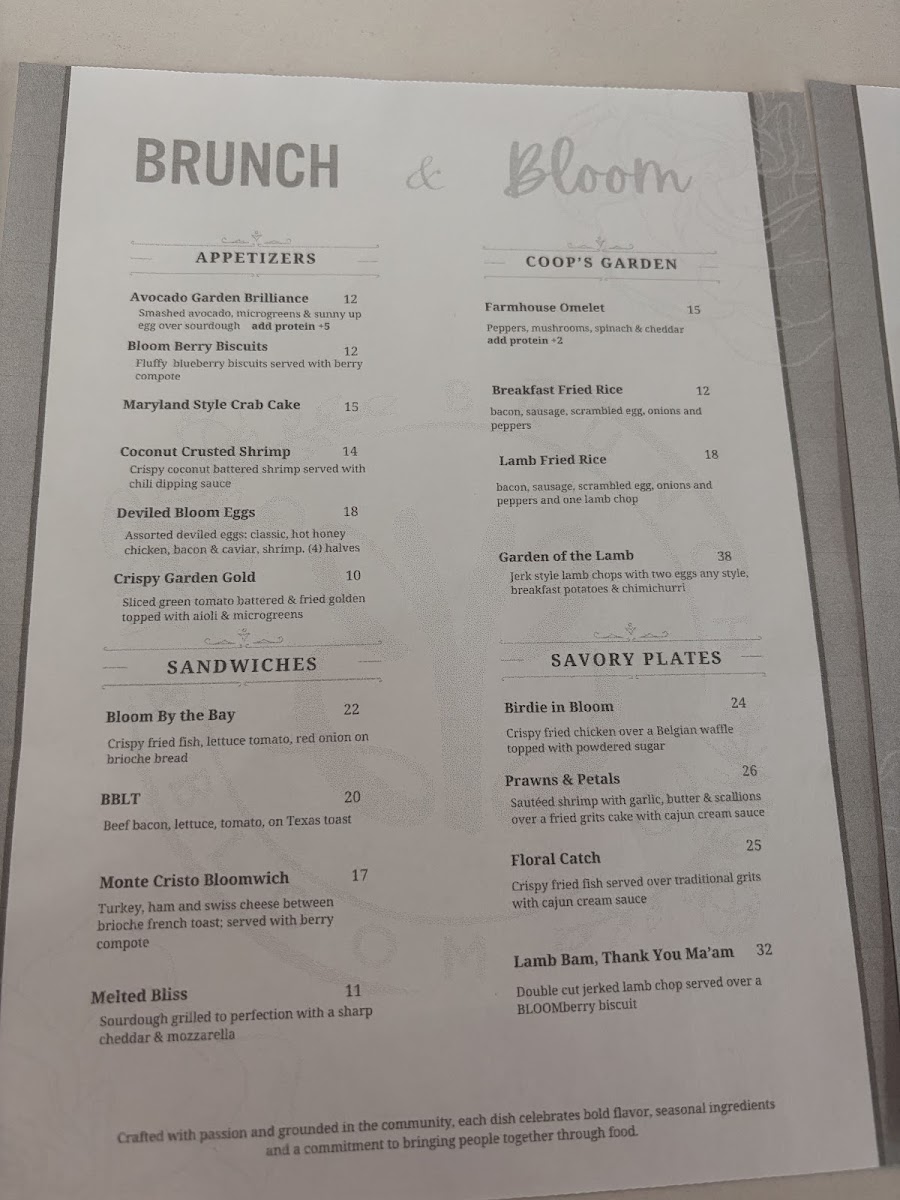 Brunch & Bloom Photo Menu 4