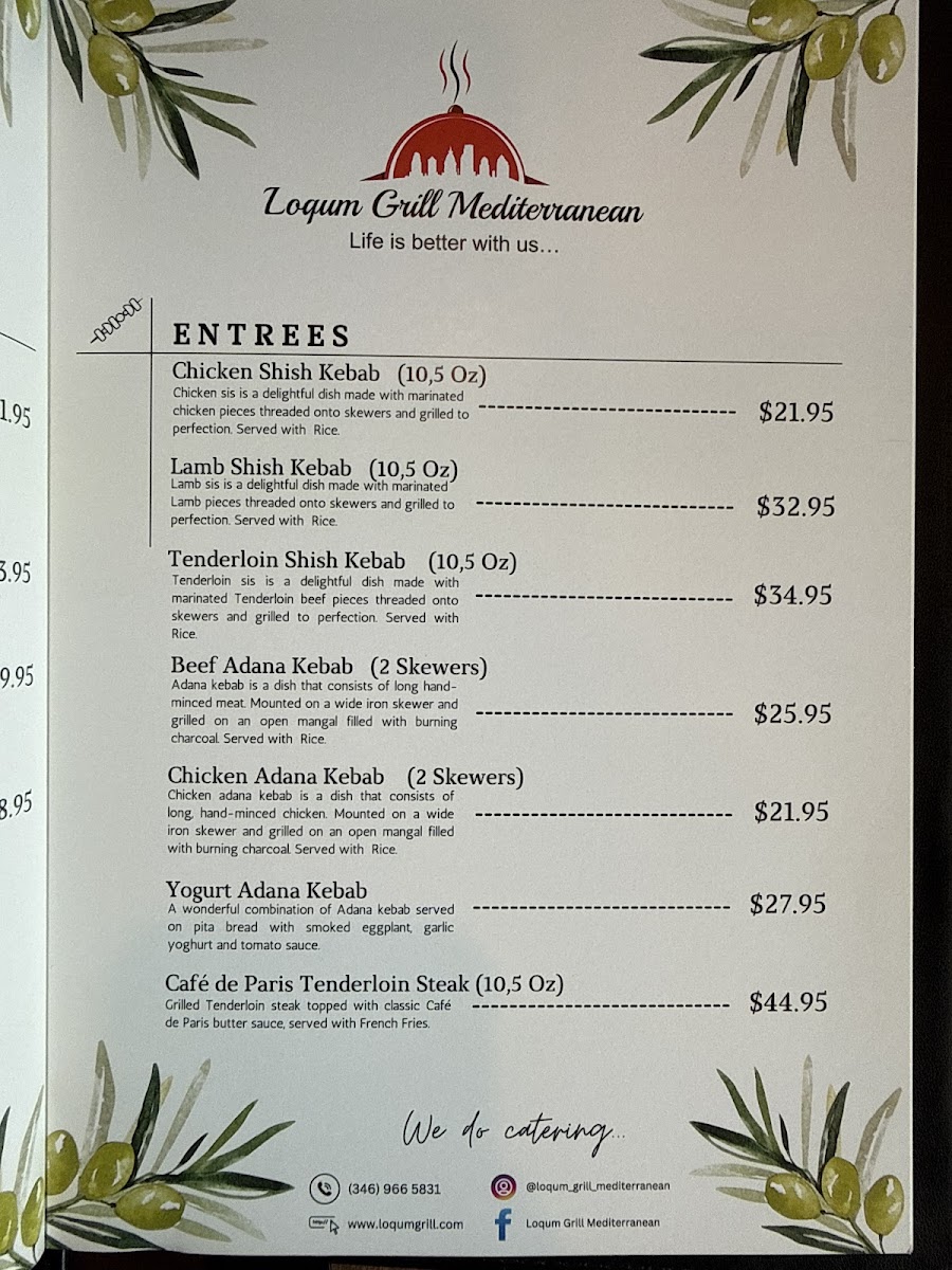 Loqum Grill Mediterranean Photo Menu 2