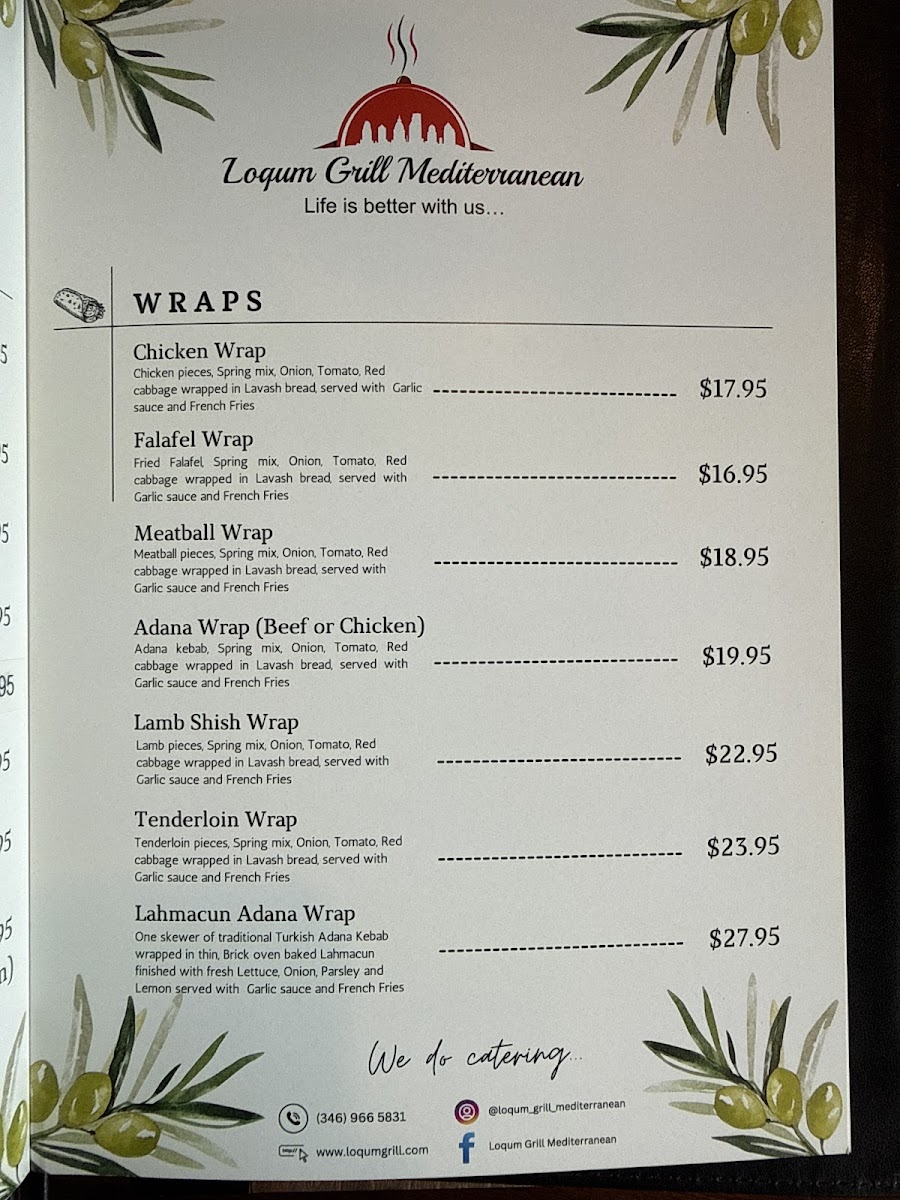 Loqum Grill Mediterranean Photo Menu 3