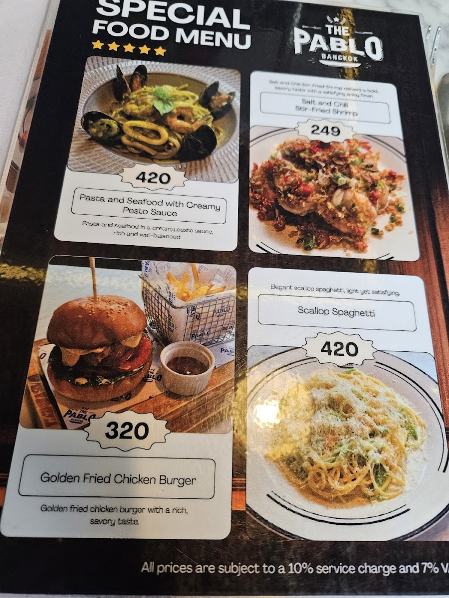 The Pablo Bangkok Photo Menu 4
