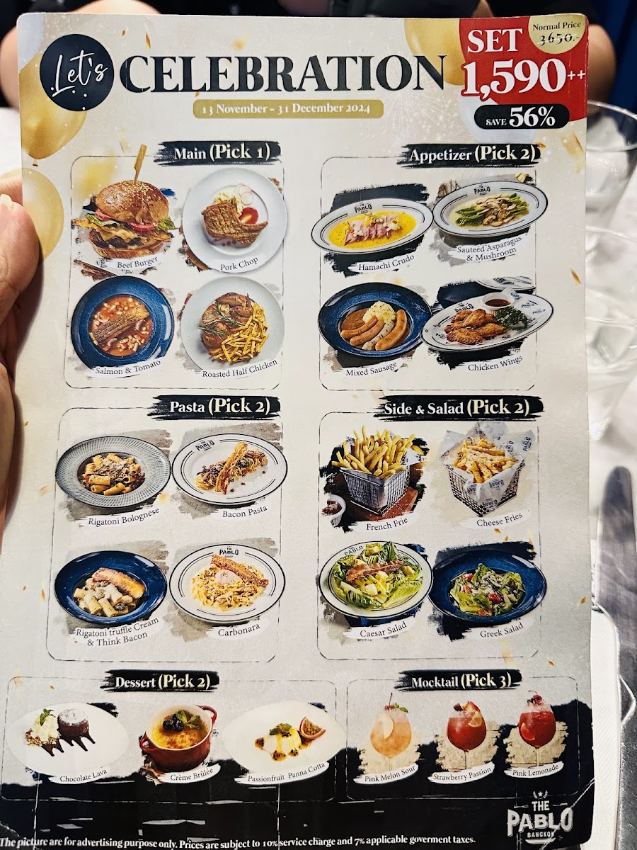 The Pablo Bangkok Photo Menu 5