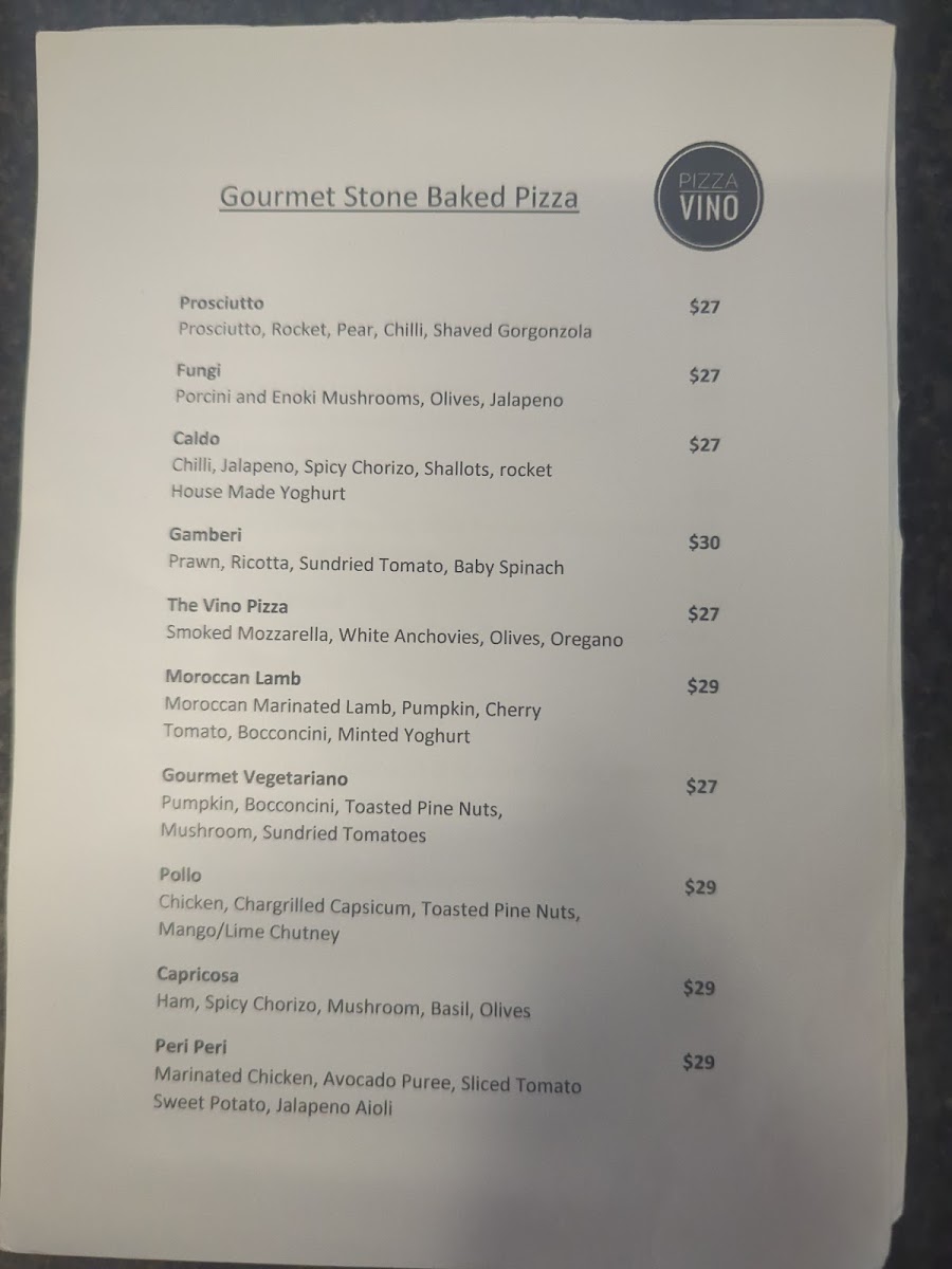 Pizza Vino Photo Menu 1