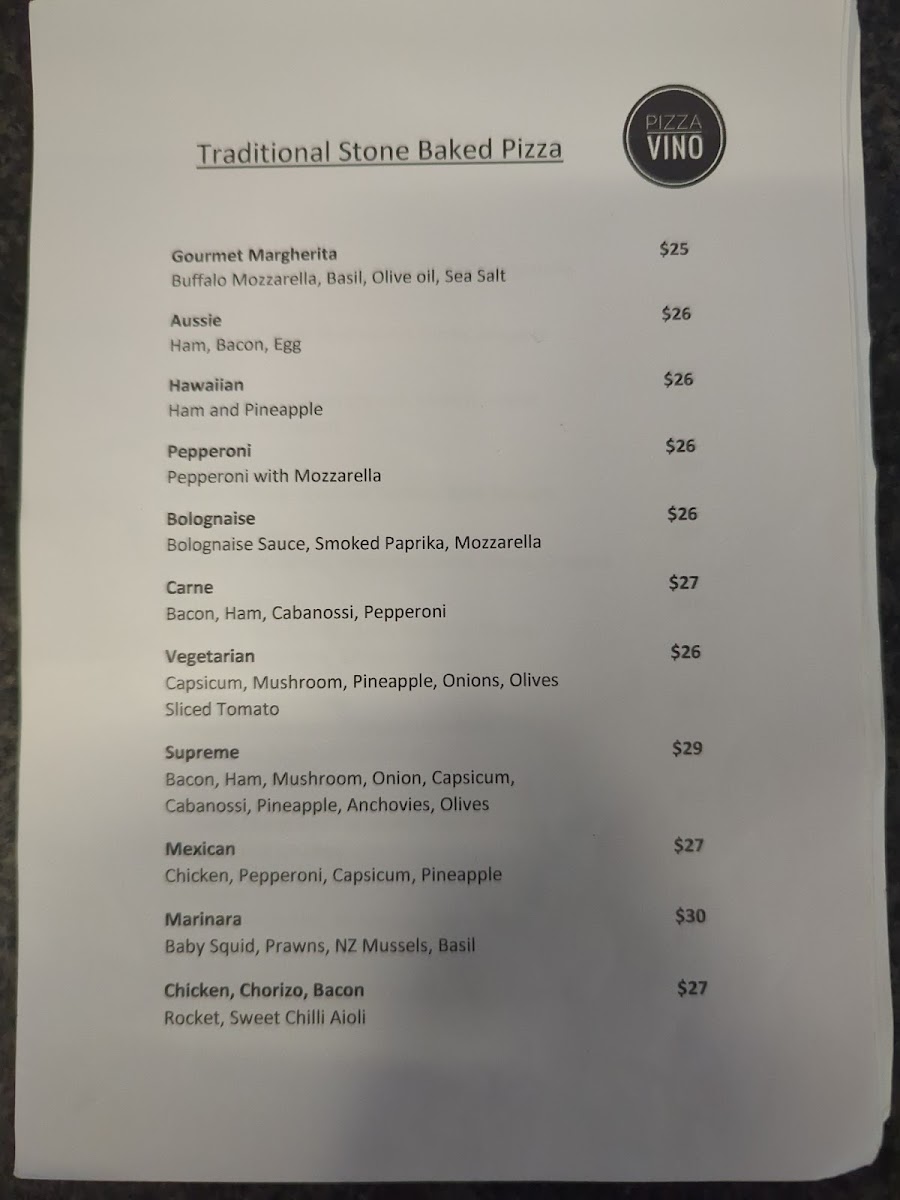 Pizza Vino Photo Menu 2
