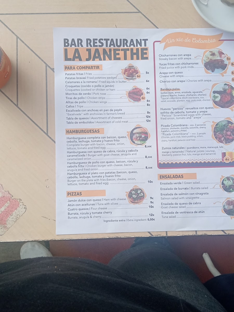 Bar Restaurant La Janethe Photo Menu 2