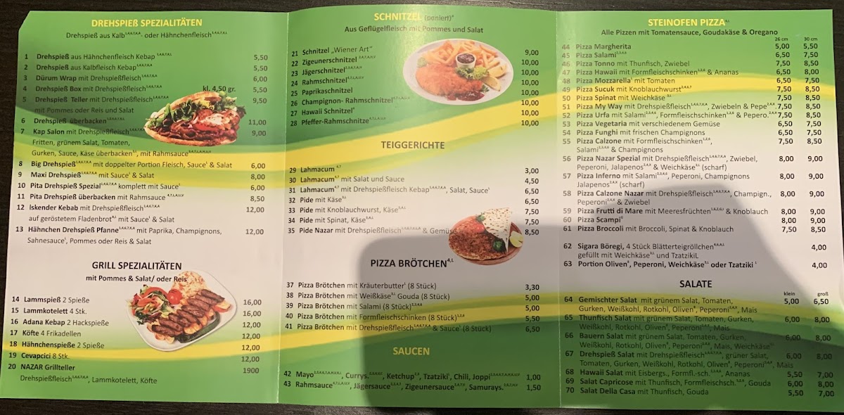 Nazar Grill Photo Menu 1