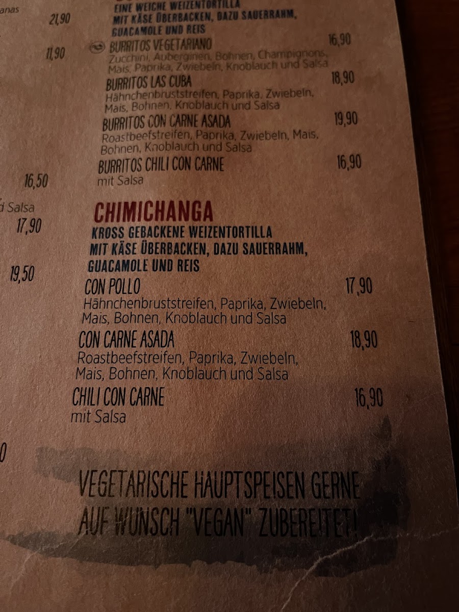 Latino Cubana Photo Menu 1
