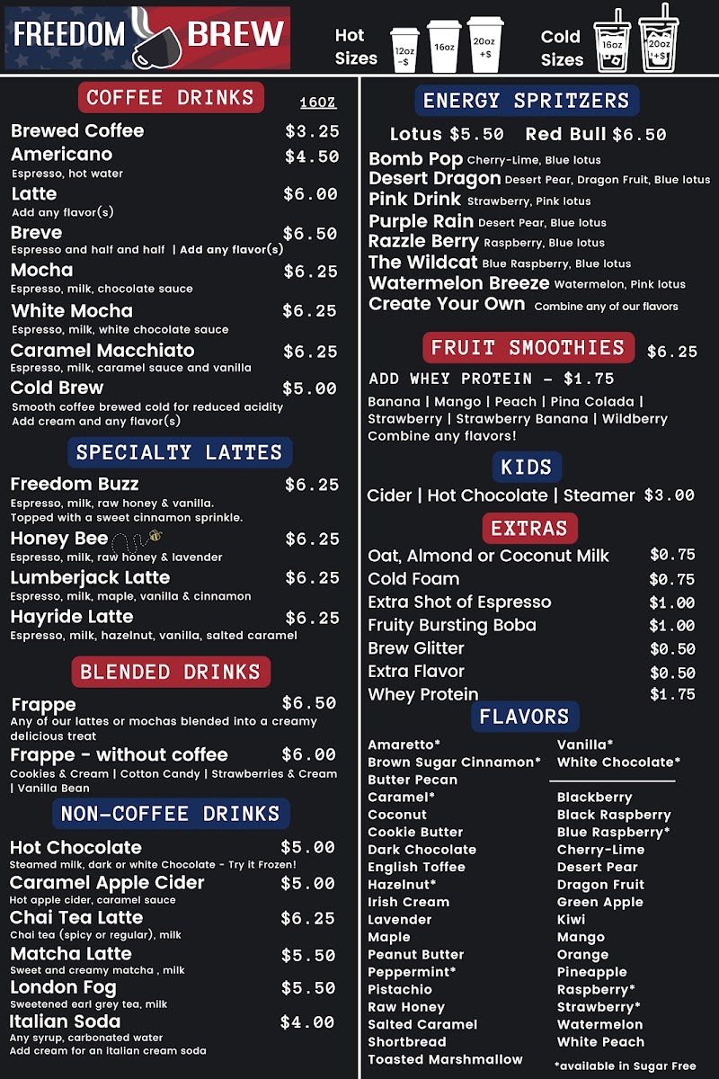 Freedom Brew, LLC Photo Menu 1