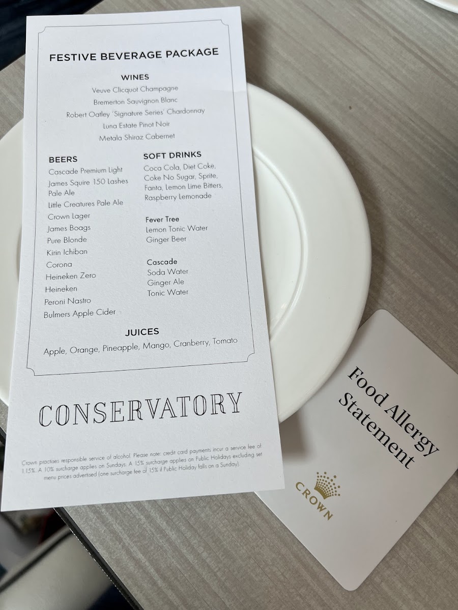 Conservatory Photo Menu 5