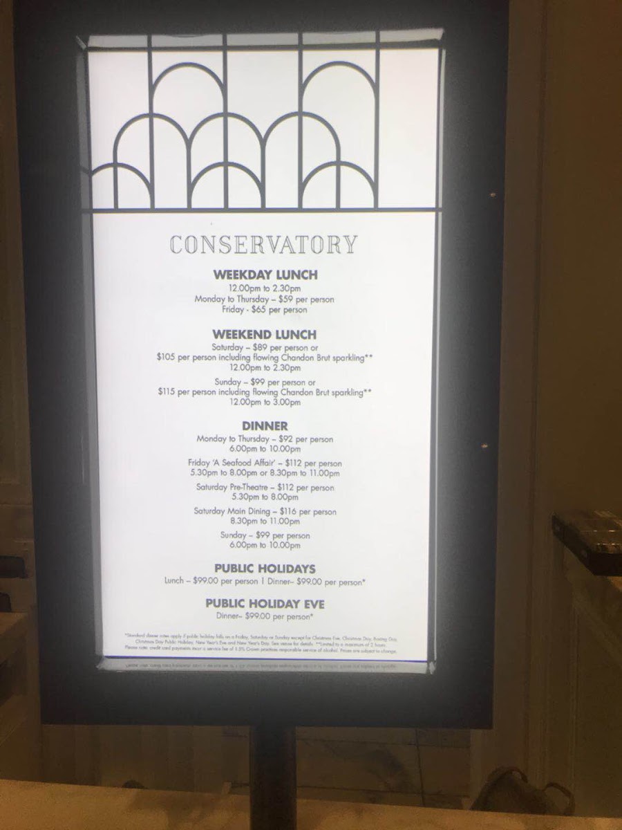 Conservatory Photo Menu 9