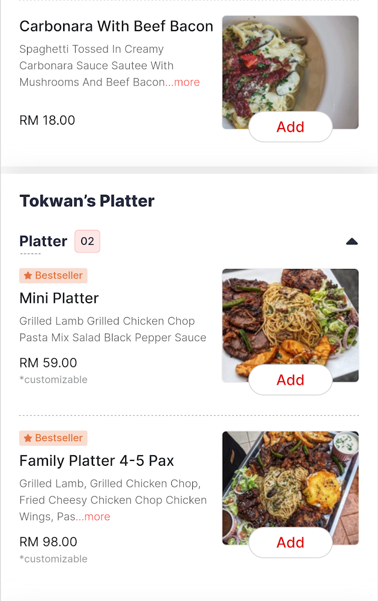 Tok Wan Grill Putrajaya Photo Menu 1