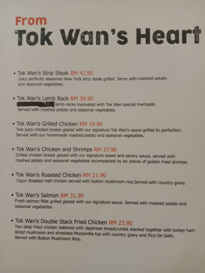 Tok Wan Grill Putrajaya Photo Menu 9