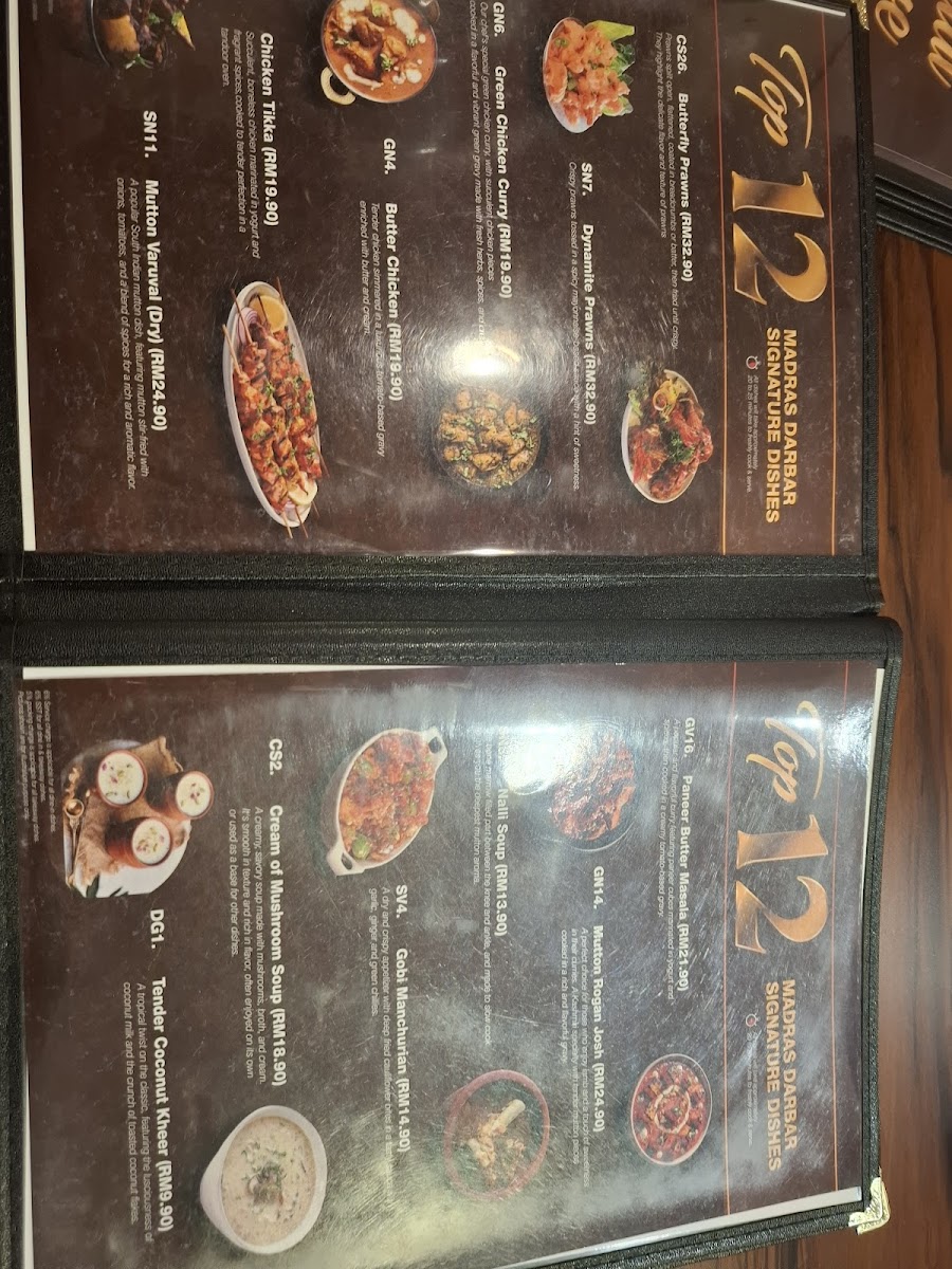 Madras Darbar Restaurant & Banquet Hall Photo Menu 7