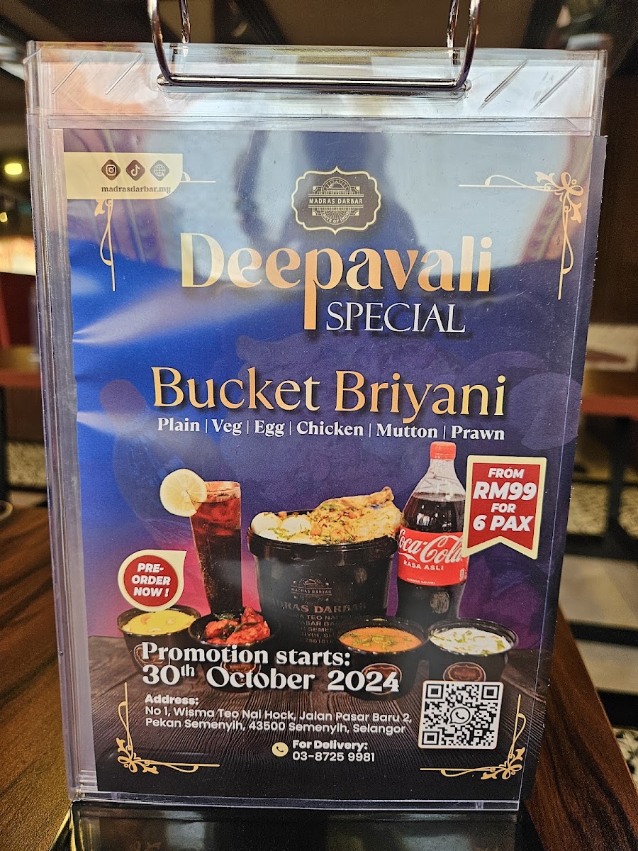Madras Darbar Restaurant & Banquet Hall Photo Menu 8