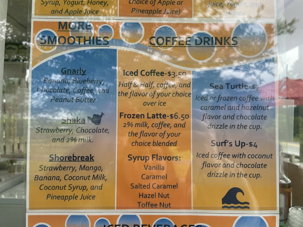 Hang Ten Smoothies Photo Menu 2