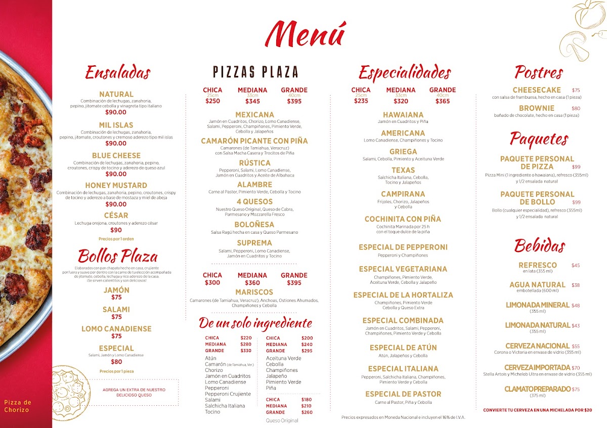 Pizzas plaza Nápoles Photo Menu 1