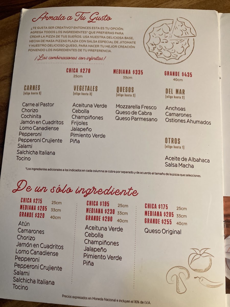Pizzas plaza Nápoles Photo Menu 6