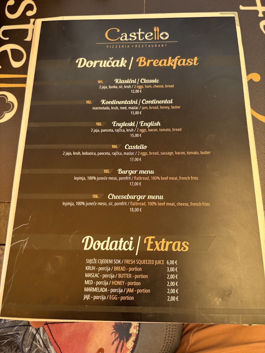 Castello mediteranean restaurant Photo Menu 9