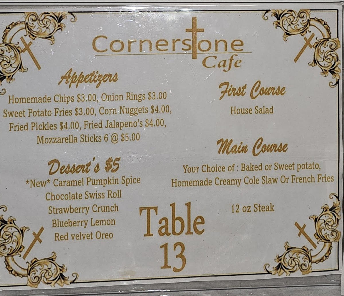 Cornerstone Cafe Photo Menu 2