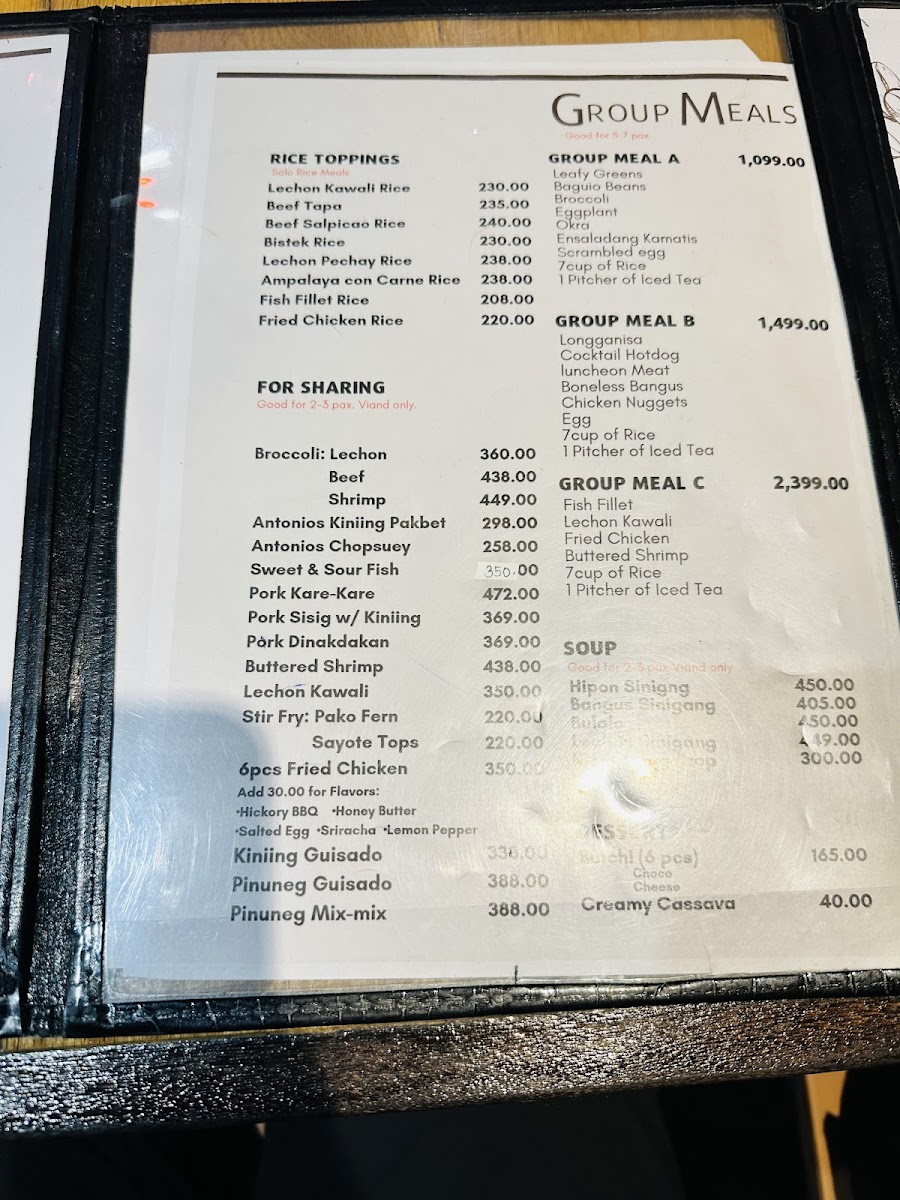 Antonio's Cafe Photo Menu 3